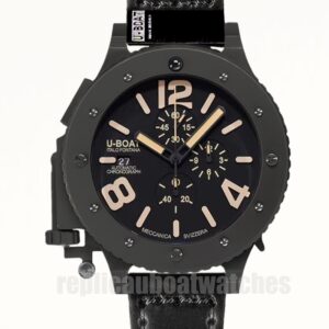 Replica U Boat Watches Chronograph Quartz 50mm Black Dial Men's U-42