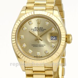 Replica Rolex Datejust m279178-0017 Ladies 28mm President Bracelet/Jubilee Bracelet Champagne Dial