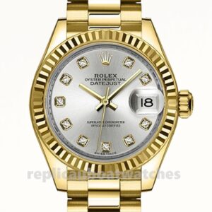 Replica Rolex Datejust Ladies 28mm m279178-0015 Gold-tone